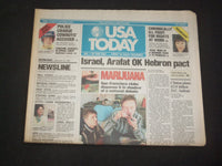 1997 JANUARY 15 USA TODAY NEWSPAPER - ISRAEL, ARAFAT OK HEBRON PACT - NP 7843