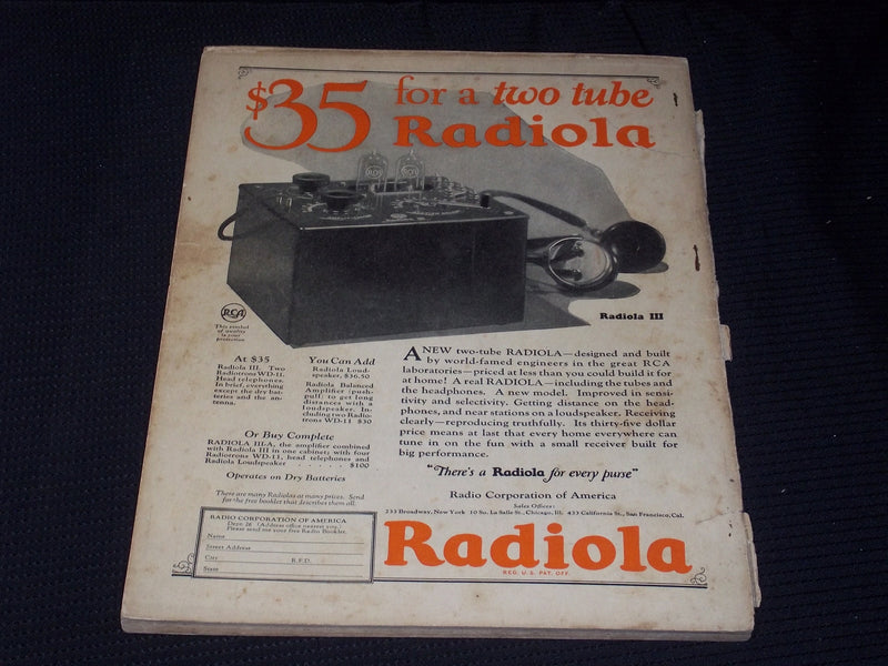 1924 JUNE RADIO NEWS MAGAZINE - RADIO BEGINNER FRONT COVER - E 5193