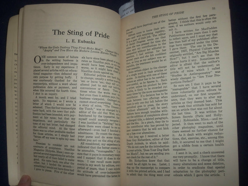 1928 JULY THE WRITER'S MONTHLY MAGAZINE - J 6426