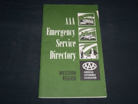 1963 AAA EMERGENCY SERVICE DIRECTORY - WESTERN REGION - J 8765