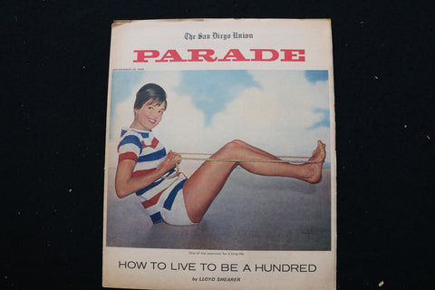 1962 SEPTEMBER 16 PARADE MAGAZINE - HOW TO LIVE TO 100 COVER - E 25626