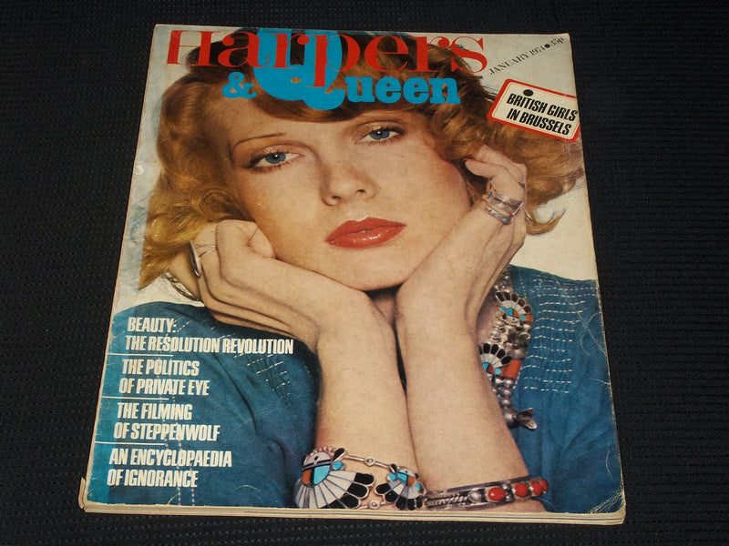 1974 JANUARY HARPERS & QUEEN MAGAZINE - NICE FASHION FRONT COVER - E 5598