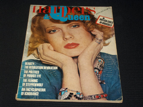 1974 JANUARY HARPERS & QUEEN MAGAZINE - NICE FASHION FRONT COVER - E 5598