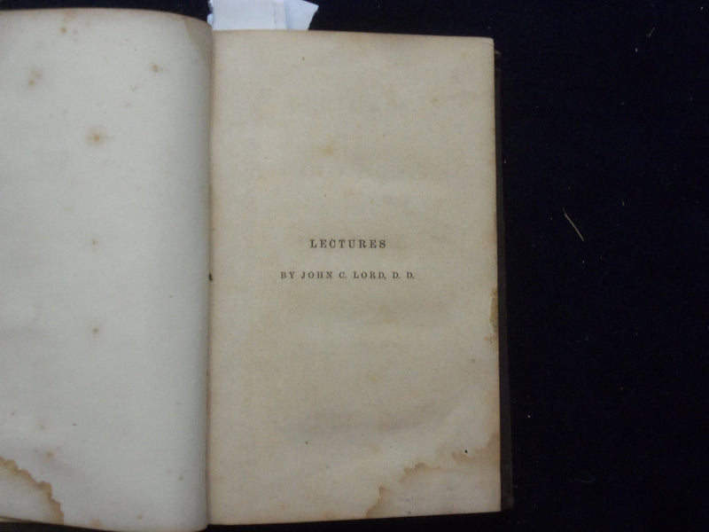 1851 LECTURES ON THE PROGRESS OF CIVILIZATION HARDCOVER BOOK -JOHN LORD- KD 8447