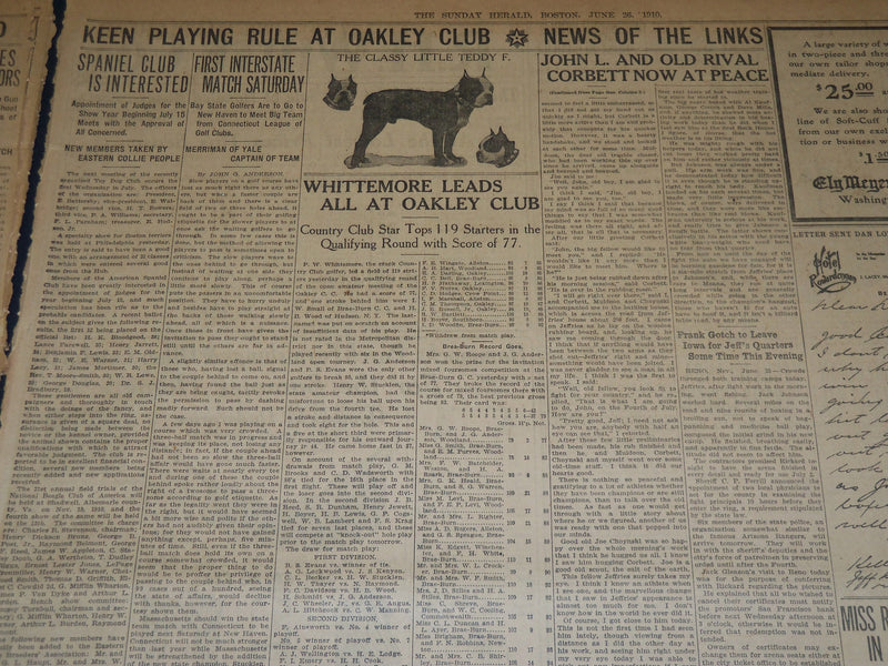 1910 JUNE 26 THE BOSTON HERALD - BANDIT KILLS TWO MEN IN LYNN HOLD-UP - BH 343