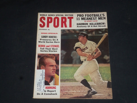 1964 NOVEMBER SPORT MAGAZINE - HARMON KILLEBREW COVER - SP 8509