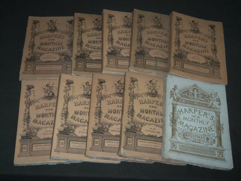 1893 HARPER'S MONTHLY MAGAZINE LOT OF 10 ISSUES - NICE ILLUSTRATIONS - WR 1421
