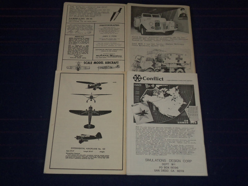 1974 WORLD WAR ENTHUSIAST MAGAZINE LOT OF 4 - VOLUME 1 ISSUES - PHOTOS - J 1664