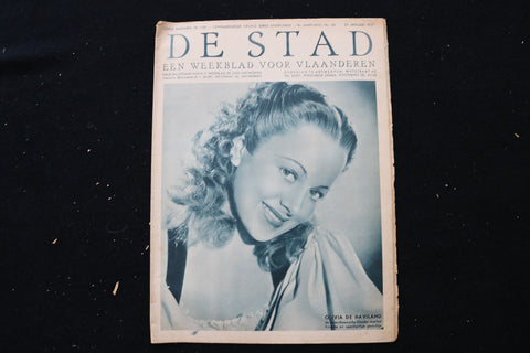 1937 JANUARY 22 DE STAD MAGAZINE - OLIVIA DE HAVILLAND COVER - E 25007