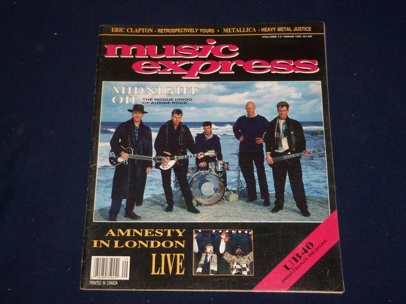 1988 OCTOBER MUSIC EXPRESS MAGAZINE - MIDNIGHT OIL - SP 9806