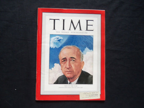 1947 JANUARY 6 TIME MAGAZINE - JAMES F. BYRNES MAN OF THE YEAR - T 1054