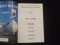 1991 LYNDON PLAYBILL - LAURENCE LUCKINBILL SIGNED COVER - J 8226