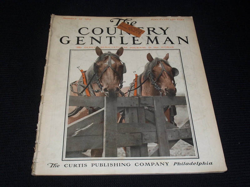 1914 JANUARY 17 THE COUNTRY GENTLEMAN MAGAZINE ILLUSTRATED COVER ART - E 2856