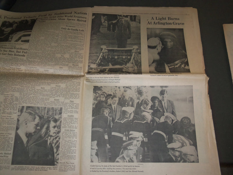 1963 NOV 26 PHILADELPHIA INQUIRER NEWSPAPER - JFK, HIS FINAL JOURNEY - NP 3139