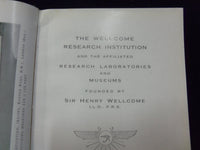 1933 THE WELLCOME RESEARCH INSTITUTION BOOK LONDON - CHICAGO EXPOSITION- KD 727U