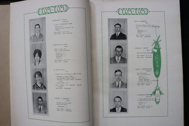 1927 TOM TOM OWEGO FREE ACADEMY YEARBOOK - OWEGO NEW YORK - SOFTCOVER - YB 3472