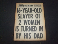 1965 MAY 30 NATIONAL ENQUIRER NEWSPAPER - 16-YEAR OLD SLAVER OF 2 WOMEN- NP 7387