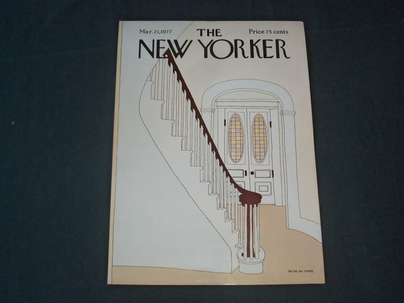 1977 MARCH 21 NEW YORKER MAGAZINE FRONT COVER ONLY - GREAT ART FOR FRAMING