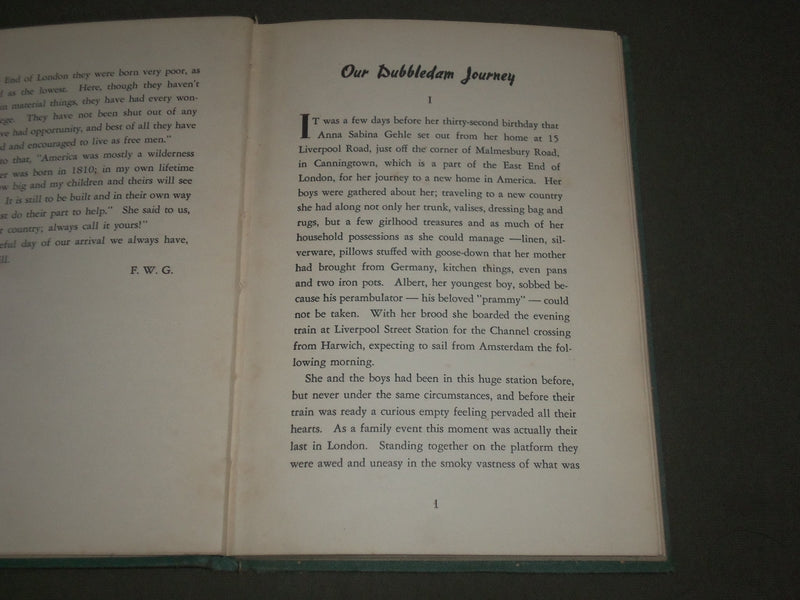 1941 OUR DUBBLEDAM JOURNEY BOOK BY FREDERICK W. GEHLE - KD 4643