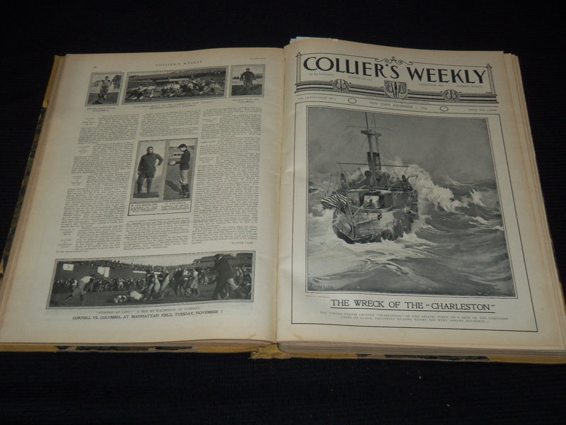 1899-1900 COLLIER'S WEEKLY MAGAZINE BOUND VOLUME - NICE ILLUSTRATIONS - KD 879O