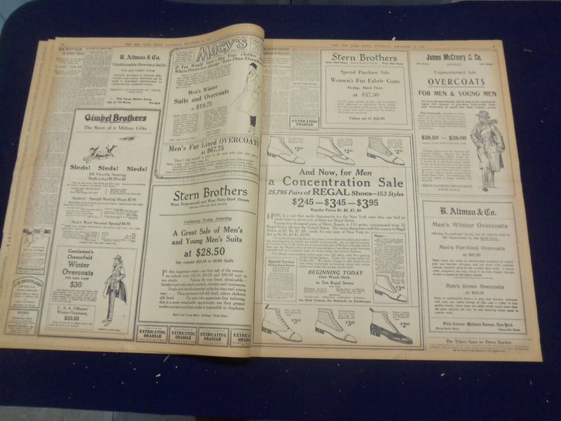 1917 DECEMBER 15 NEW YORK TIMES - HALF OF CITY YARDS OUT OF COAL - NT 8276