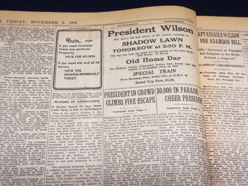 1916 NOVEMBER 3 NEW YORK TIMES - CARLSTROM FLIES 652 MILES FROM CHICAGO- NT 7682