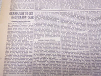 1934 SEPT 24 NEW YORK TIMES - GRAND JURY INQUIRY OPENS IN HAUPTMANN - NT 1676