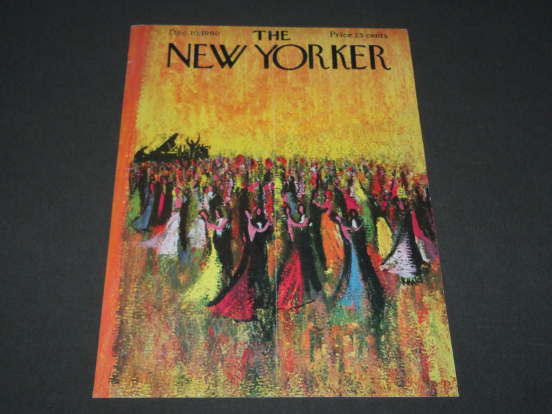 1960 DECEMBER 10 NEW YORKER MAGAZINE FRONT COVER ONLY - GREAT ART FOR FRAMING