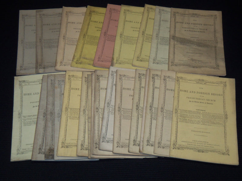 1864-1869 THE HOME AND FOREIGN RECORD MAGAZINE LOT OF 25 ISSUES - WR 223A