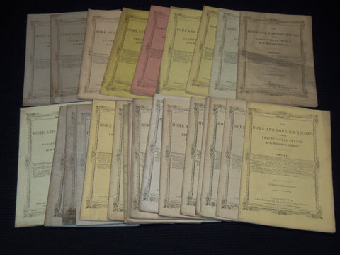 1864-1869 THE HOME AND FOREIGN RECORD MAGAZINE LOT OF 25 ISSUES - WR 223A