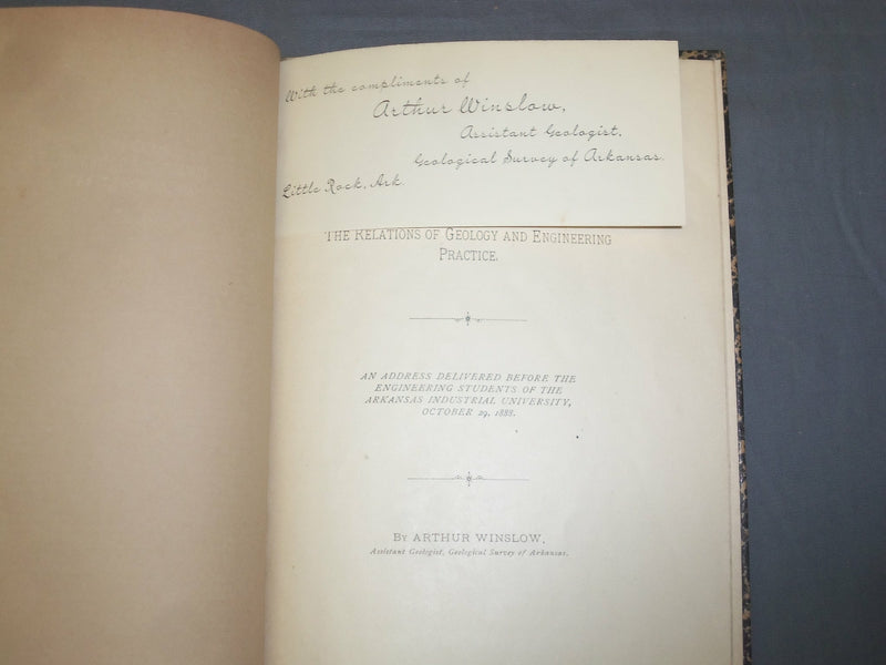1889 THE RELATIONS OF GEOLOGY AND ENGINEERING PRACTICE - J 4920