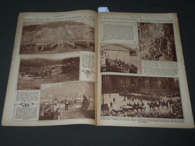 1919 DECEMBER 18 MID-WEEK PICTORIAL MAGAZINE SECTION - ON THE RHINE - J 3252