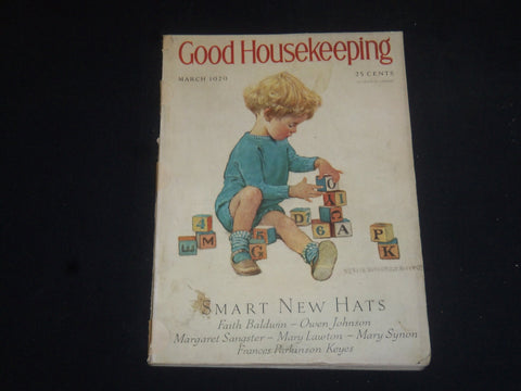 1929 MARCH GOOD HOUSEKEEPING MAGAZINE - JESSIE WILCOX SMITH COVER - SP 6718