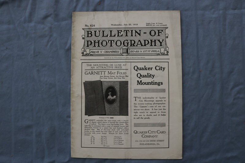 1914-1921 PHOTOGRAPHY MAGAZINES - LOT OF 5 - O 3833