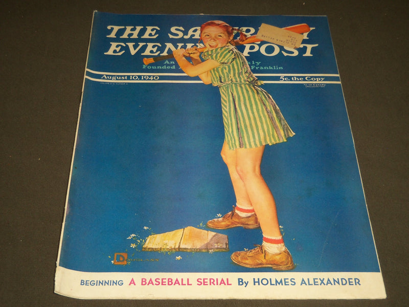 1940 AUGUST 10 THE SATURDAY EVENING POST MAGAZINE - ILLUSTRATED COVER - SP 255