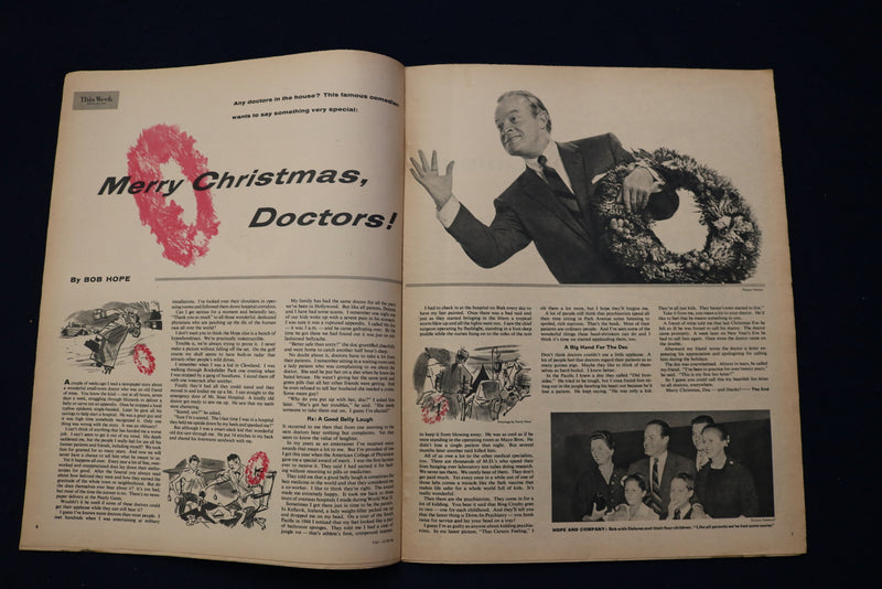 1956 DECEMBER 22 THIS WEEK MAGAZINE - BOB HOPE ARTICLE AND PHOTO - E 22998