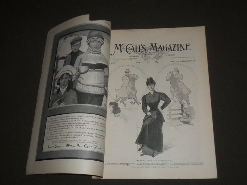 1907 FEBRUARY MCCALL'S MAGAZINE - GREAT FASHION ILLUSTRATIONS & ADS - ST 5377