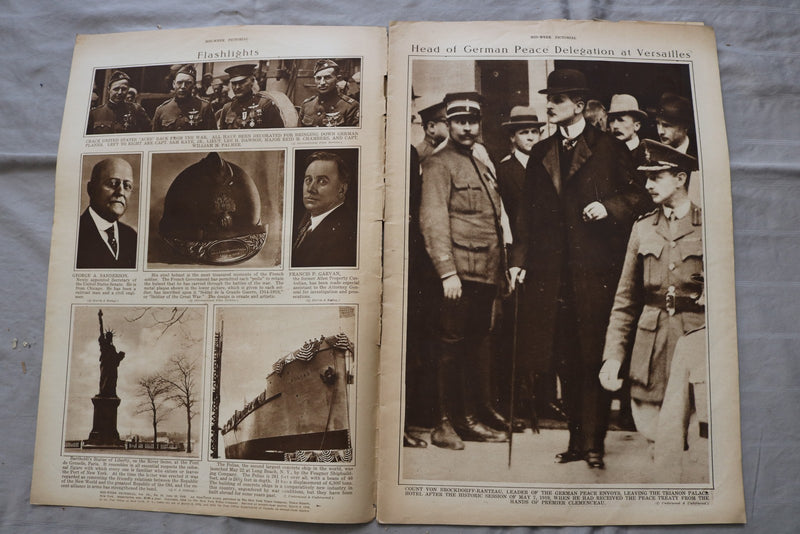 1919 JUNE 19 MID-WEEK PICTORIAL MAGAZINE SECTION - U.S. ARMY ON RHINE - NP 9260
