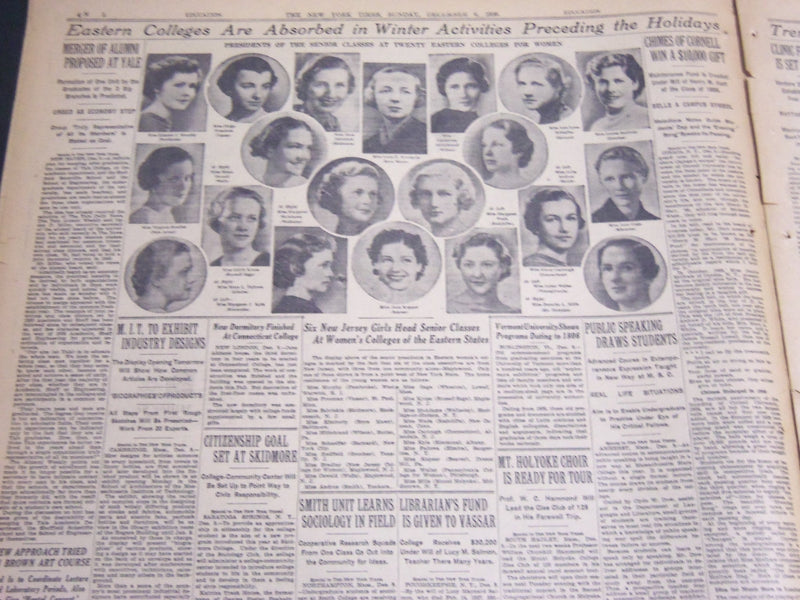 1936 DECEMBER 6 NEW YORK TIMES GENERAL NEWS - VAST QUEENS PARK RISING - NT 7003