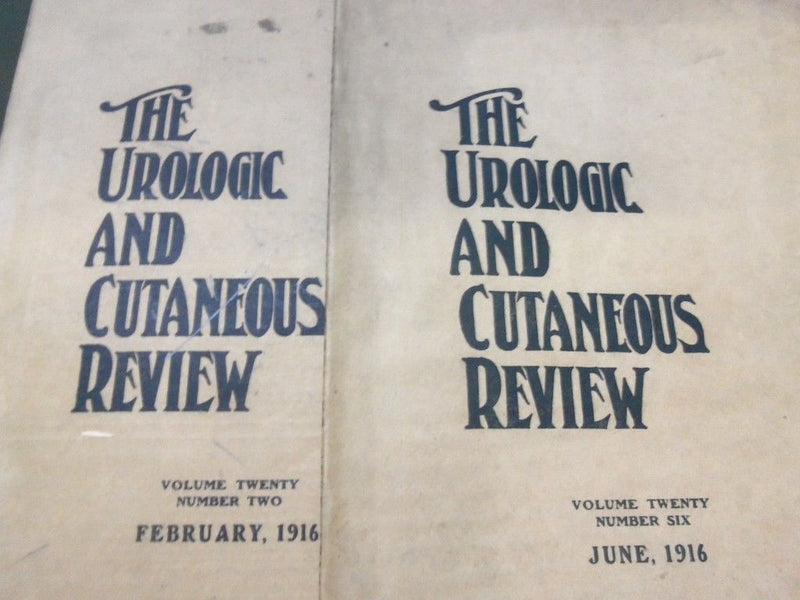 1916 THE UROLOGIC AND CUTANEOUS REVIEW MAGAZINE LOT OF 4 DIFFERENT - O 1983