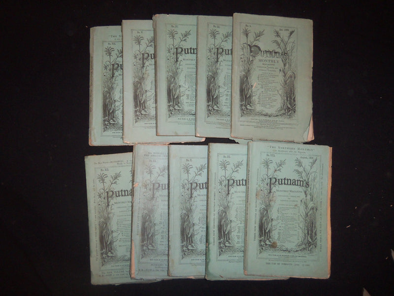 1868 PUTNAM'S MONTHLY MAGAZINE - LOT OF 10 ISSUES - WR 1161