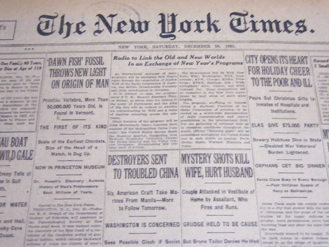 1925 DECEMBER 26 NEW YORK TIMES - RADIO TO LINK THE OLD AND NEW WORLDS - NT 5384