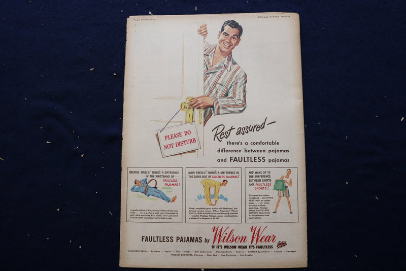 1951 APRIL 8 CHICAGO TRIBUNE MAGAZINE - MARY HARTLINE COVER - E 22866