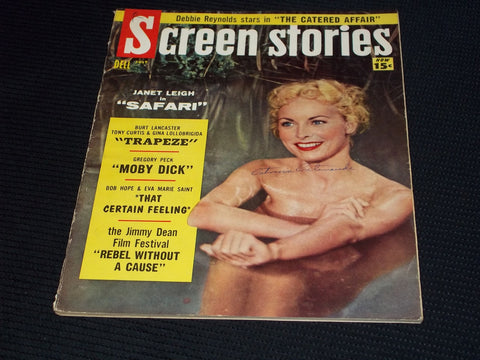 1956 JULY SCREEN STORIES MAGAZINE - JANET LEIGH FRONT COVER - E 15861