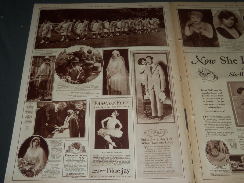 1928 JUNE 17 NY TIMES PICTURE SECTION - HERBERT HOOVER FOR PRESIDENT - NT 7080