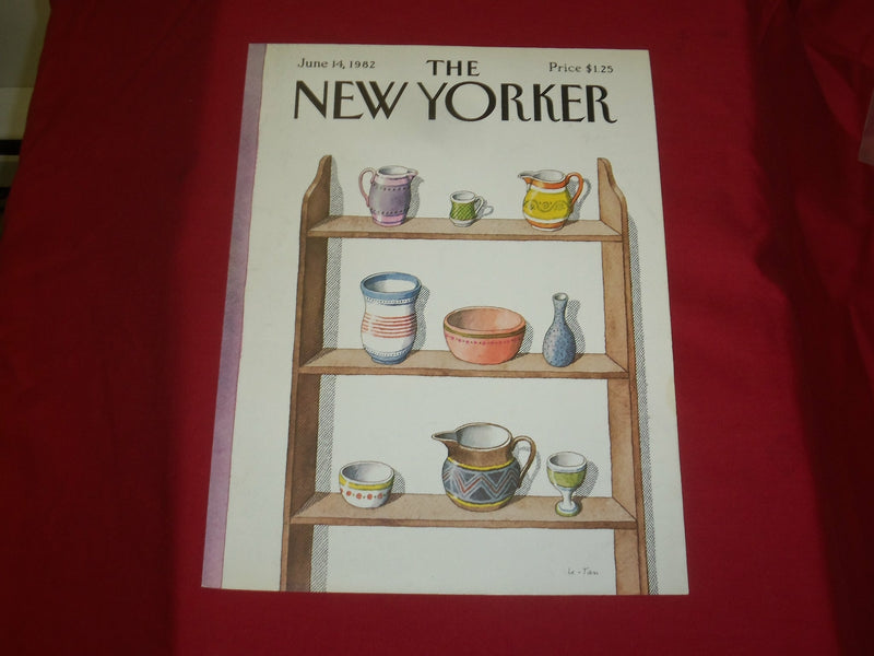 1982 JUNE 14 NEW YORKER MAGAZINE FRONT COVER ONLY - GREAT ART FOR FRAMING