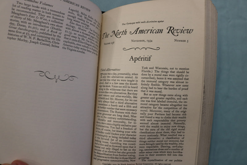 1934 THE NORTH AMERICAN REVIEW- BOUND VOLUMES -COMPLETE YEAR- LOT OF 2 - KD 9673