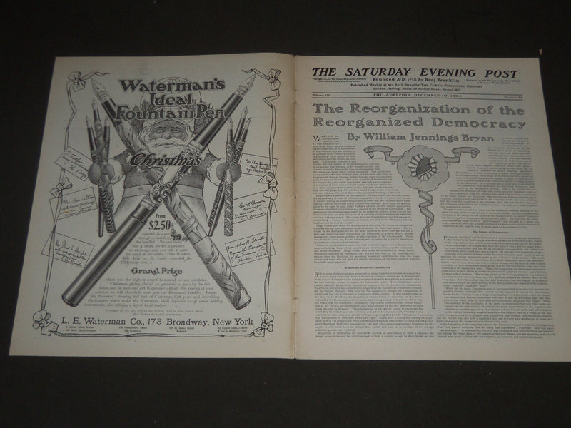 1904 DECEMBER 10 THE SATURDAY EVENING POST MAGAZINE - ILLUSTRATED COVER - SP 513