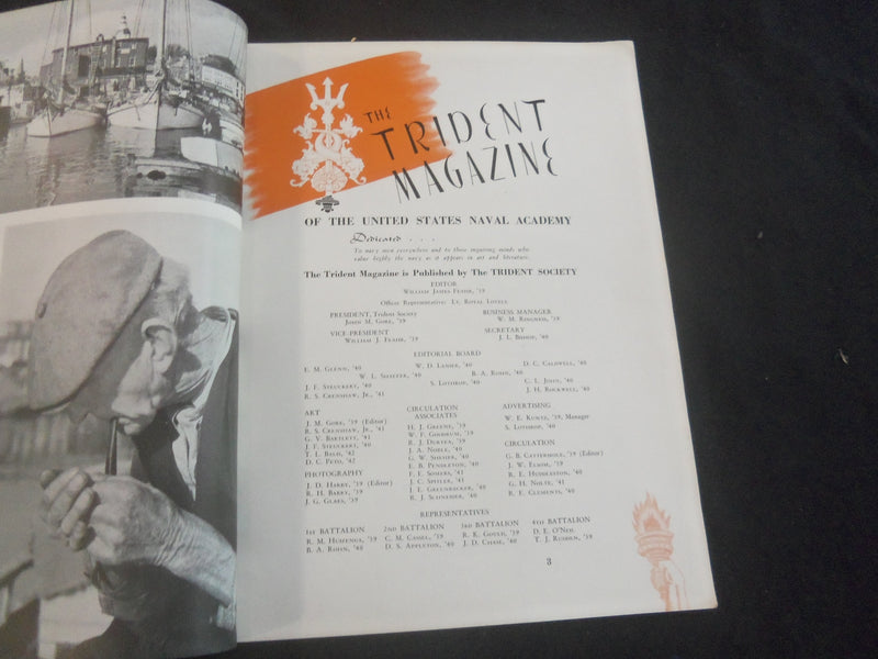 1939 APRIL TRIDENT MAGAZINE - UNITED STATES NAVAL ACADEMY - B 5530W