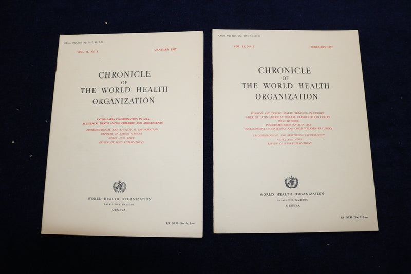 1955-1958 CHRONICLE OF THE WORLD HEALTH ORGANIZATION - LOT OF 15 - O 3360